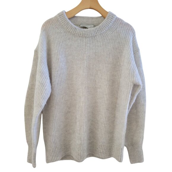 Everlane Womens Almond Alpaca Wool blend Sweater size Medium soft Warm fishermen - Picture 1 of 7